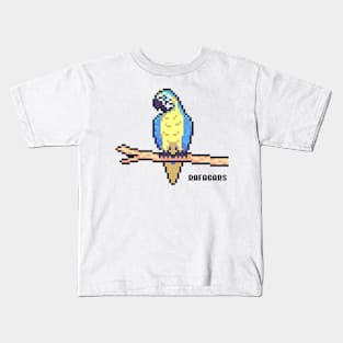 pixel macaw Kids T-Shirt